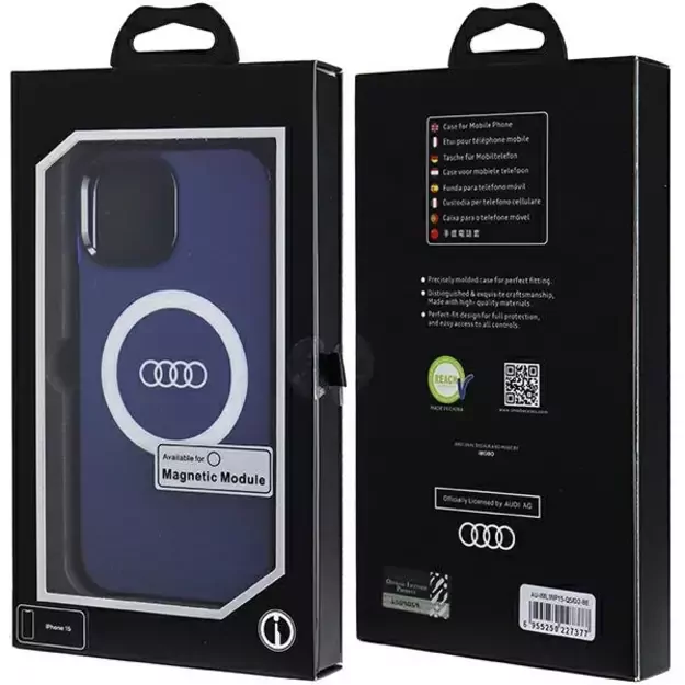 Audi IML Big Logo MagSafe case for iPhone 15 / 14 / 13 - blue 6