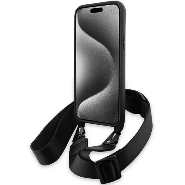 BMW M Edition Carbon Stripe &amp  Strap case for iPhone 15 Plus / 14 Plus - black 3