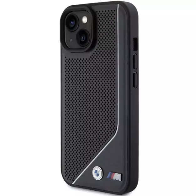 BMW Perforated Twisted Line MagSafe Case for iPhone 15/14/13 - Black 1