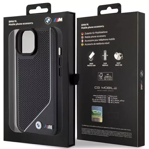 BMW Perforated Twisted Line MagSafe Case for iPhone 15/14/13 - Black 7