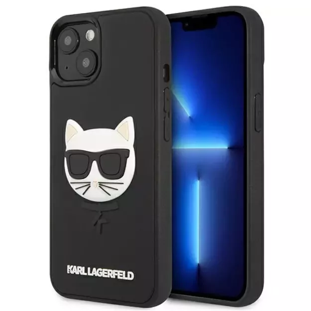 Karl Lagerfeld KLHCP13SCH3DBK 13 mini 5,4  czarny/black hardcase 3D Rubber Choupette