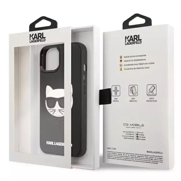 Karl Lagerfeld KLHCP13SCH3DBK 13 mini 5,4  czarny/black hardcase 3D Rubber Choupette 12