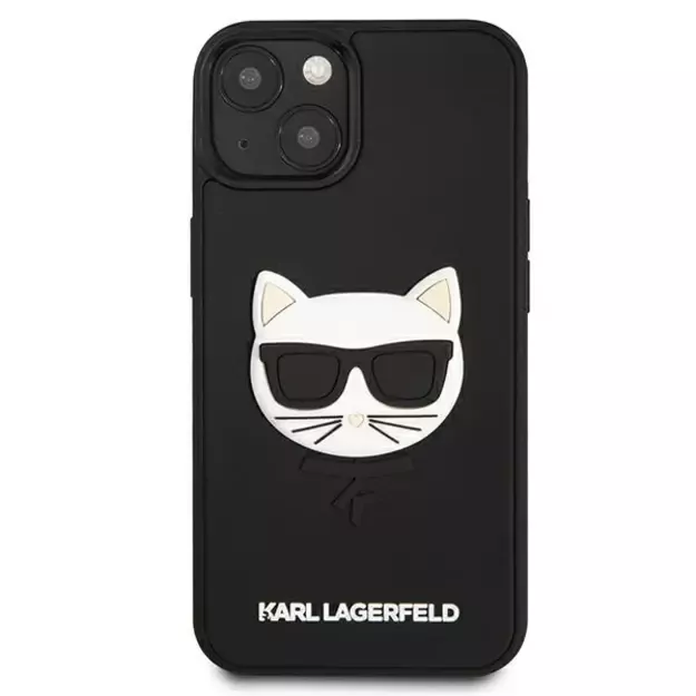 Karl Lagerfeld KLHCP13SCH3DBK 13 mini 5,4  czarny/black hardcase 3D Rubber Choupette 7