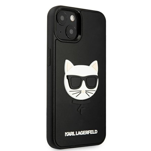 Karl Lagerfeld KLHCP13SCH3DBK 13 mini 5,4  czarny/black hardcase 3D Rubber Choupette 1