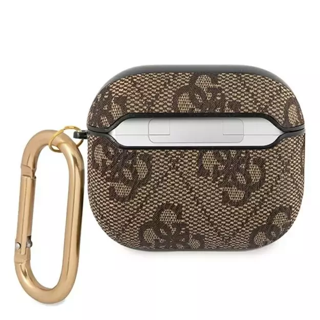 Guess GUA34GSMW AirPods 3 cover brązowy/brown 4G Script Metal Collection 3