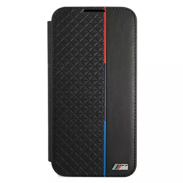 Etui BMW BMBKS22MTRTBK S22+ S906 czarny/black bookcase M Collection Triangles 1