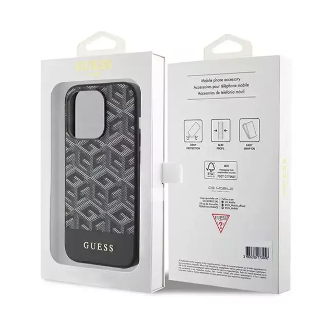 Guess GCube Stripes MagSafe case for iPhone 15 Pro Max - black 2