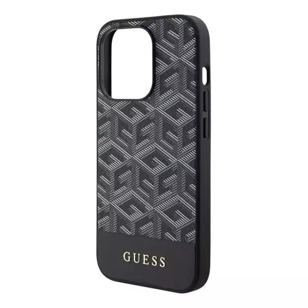 Guess GCube Stripes MagSafe case for iPhone 15 Pro Max - black 1