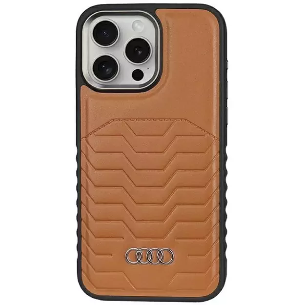 Audi Synthetic Leather case with MagSafe for iPhone 14 Pro - brown