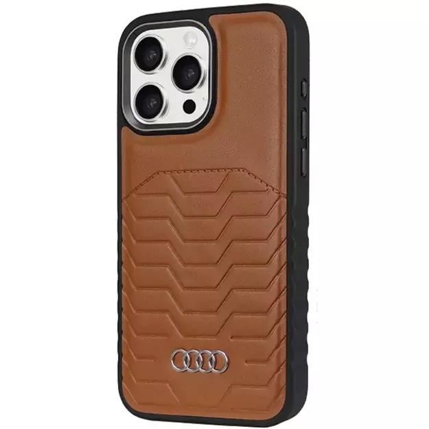 Audi Synthetic Leather case with MagSafe for iPhone 14 Pro - brown 12