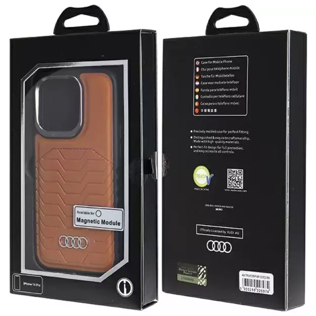 Audi Synthetic Leather case with MagSafe for iPhone 14 Pro - brown 5