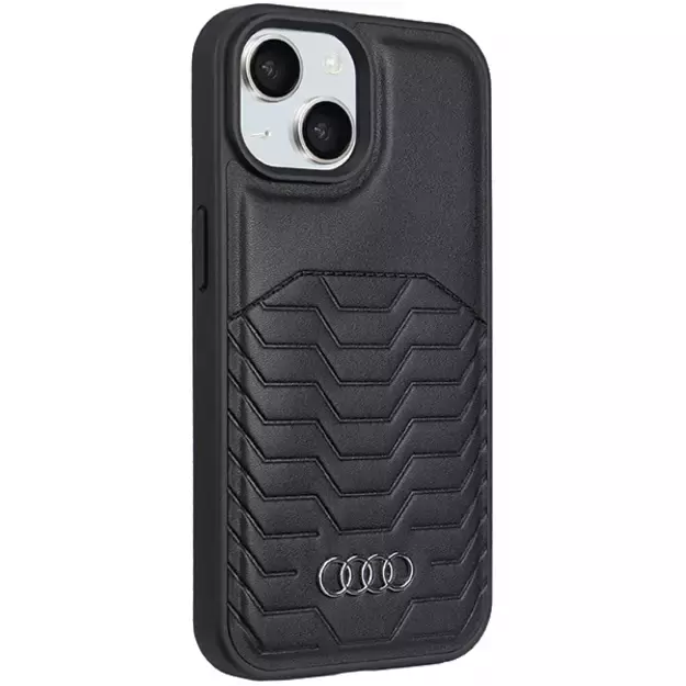Audi Synthetic Leather Case with MagSafe for iPhone 15 Plus / 14 Plus - Black 11