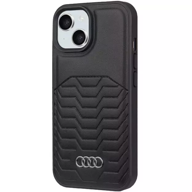 Audi Synthetic Leather Case with MagSafe for iPhone 15 Plus / 14 Plus - Black 7