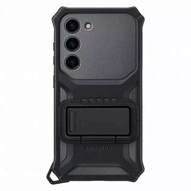 [RETURNED ITEM] Samsung Rugged Gadget Case for Samsung Galaxy S23 Rugged Cover Ring Holder Stand gray (EF-RS911CBEGWW) 15