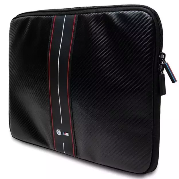 BMW Carbon &amp  Red Stripe sleeve for a 16&quot  laptop - black 1