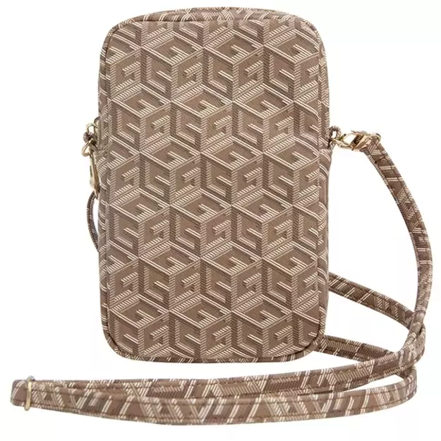 Guess Zip GCube Bottom Stripe phone bag - brown 7