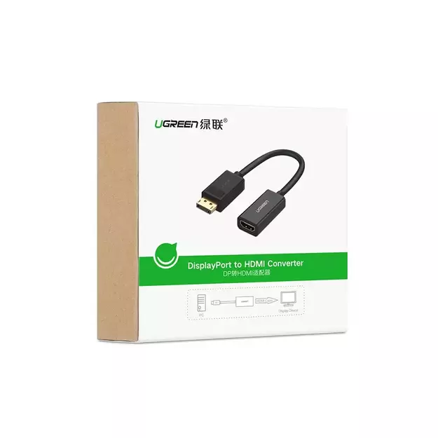 Ugreen Cable Cable from DisplayPort (Male) to HDMI (Female) (Unidirectional) 1080P 60Hz 12bit Black (40362) 11