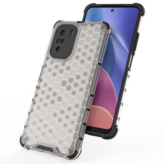 Honeycomb Case armor cover with TPU Bumper for Xiaomi Redmi K40 Pro+ / K40 Pro / K40 / Poco F3 red 20