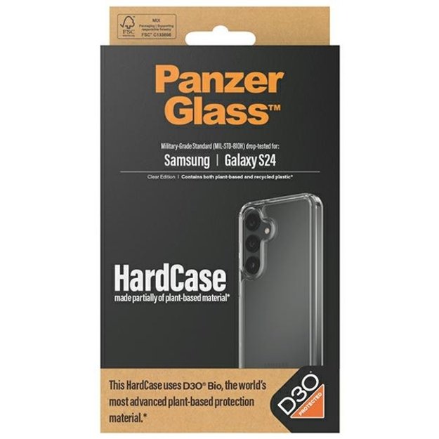 PanzerGlass HardCase with D3O® Bio and Military Grade certification for Samsung Galaxy S24 - transparent 3