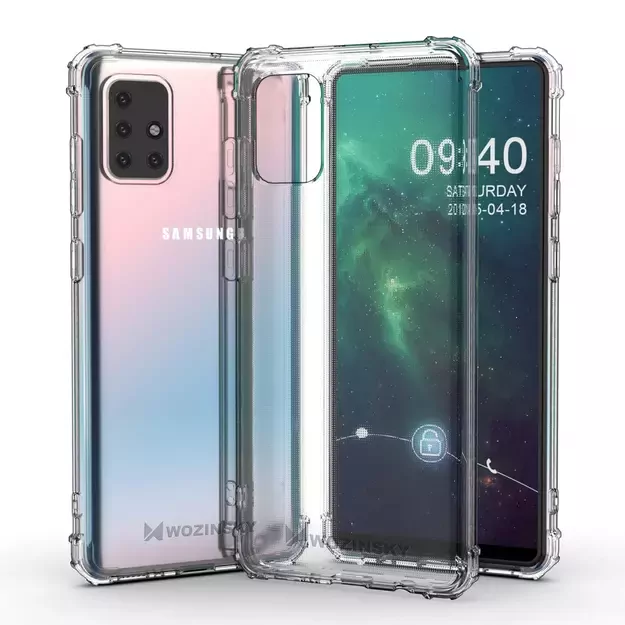 Wozinsky Anti Shock durable case with Military Grade Protection for Samsung Galaxy A72 4G transparent 1