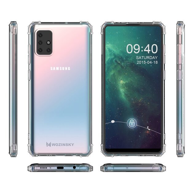 Wozinsky Anti Shock durable case with Military Grade Protection for Samsung Galaxy A72 4G transparent 19