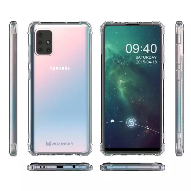 Wozinsky Anti Shock durable case with Military Grade Protection for Samsung Galaxy A72 4G transparent 8