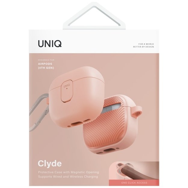 Uniq Clyde Lock Case for AirPods 4 - Pink 4