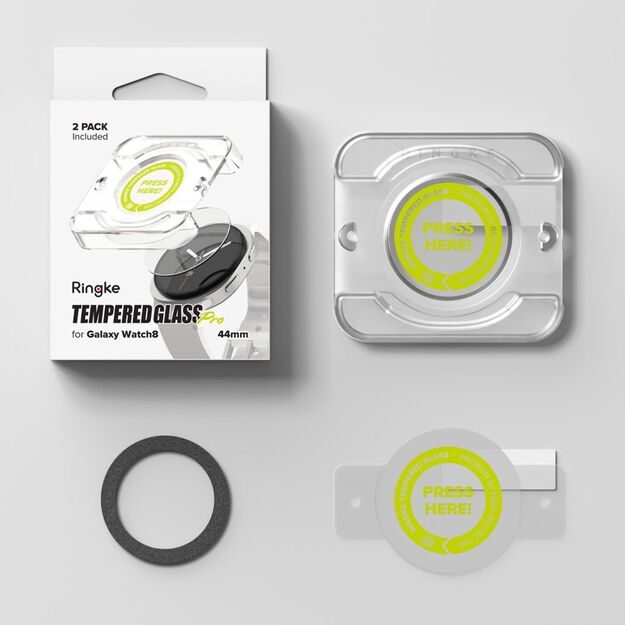Ringke Tempered Glass Pro 2-pack for Samsung Galaxy Watch 8 44mm - transparent 6