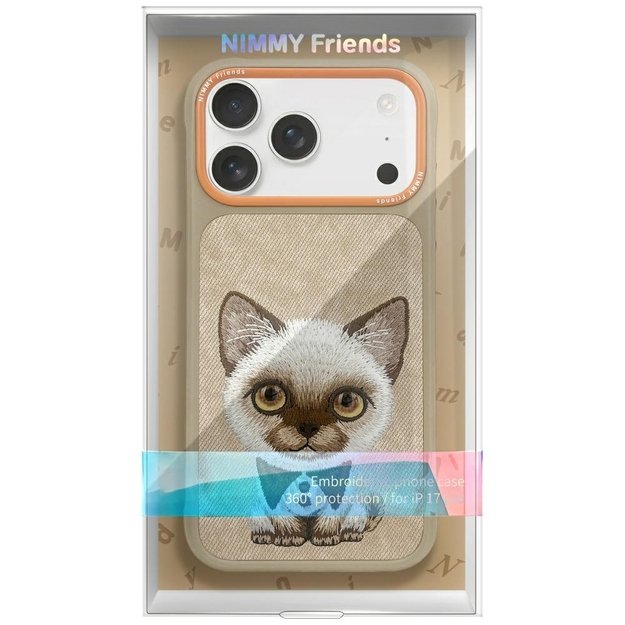 Nimmy Big Eyed Pet 2.0 Cat Case for iPhone 17 Pro Max - Beige 1