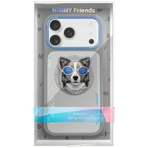 Nimmy Glasses Cool Dog MagSafe Case for iPhone 17 Pro - Gray 1