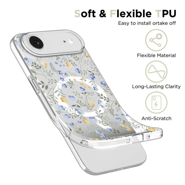 Tech-Protect FlexAir MagSafe Case for iPhone 17 Air - Daisies with Leaves 2