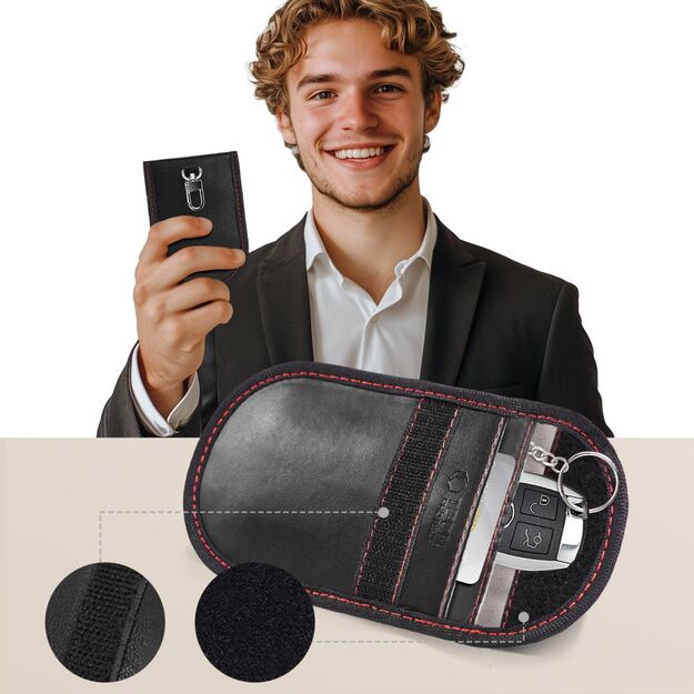 Tech-Protect KLR100 RFID Case - Black and Red 2