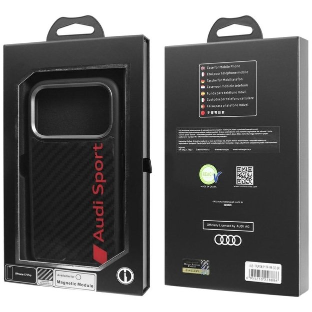 Audi R8 Carbon Fiber MagSafe Case for iPhone 17 Pro - Black 9