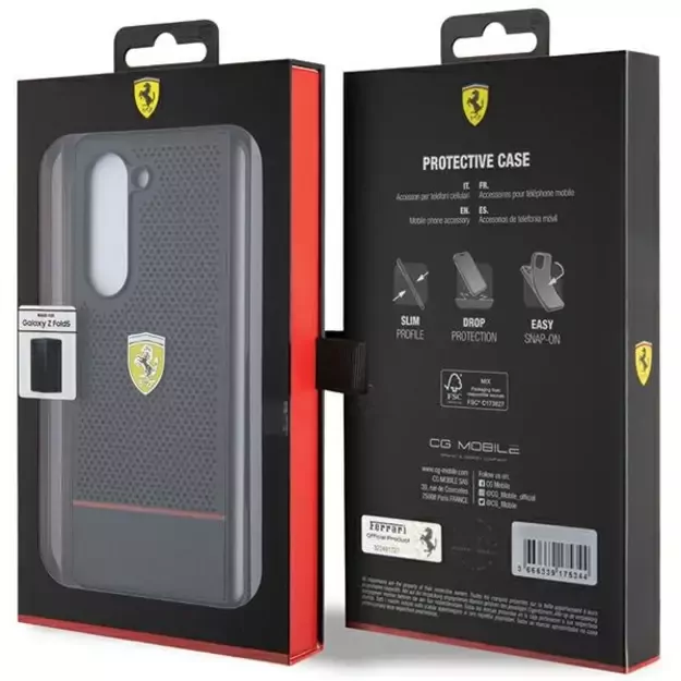 Ferrari Perforated Line case for Samsung Galaxy Z Fold 5 - black 6