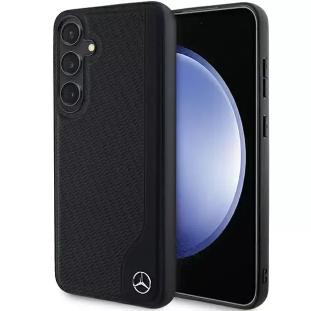 Mercedes Leather Debossed Line MagSafe case for Samsung Galaxy S24+ - black