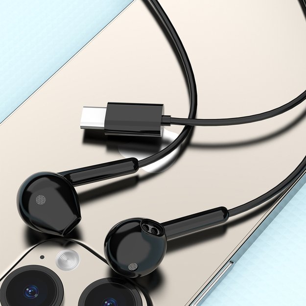 Dudao X3C In-Ear Wired USB-C Headphones 1.2m - Black 2