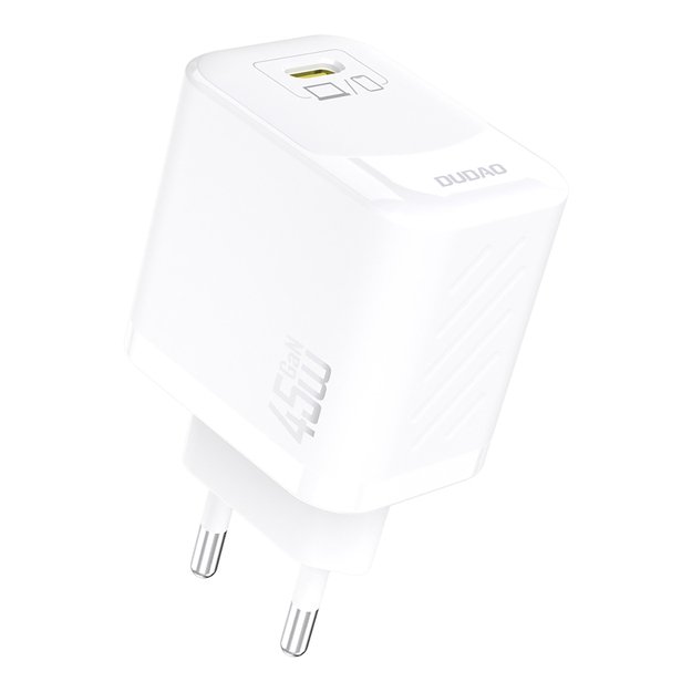 Dudao A28C 45W GaN Wall Charger + USB-C Cable - White 1