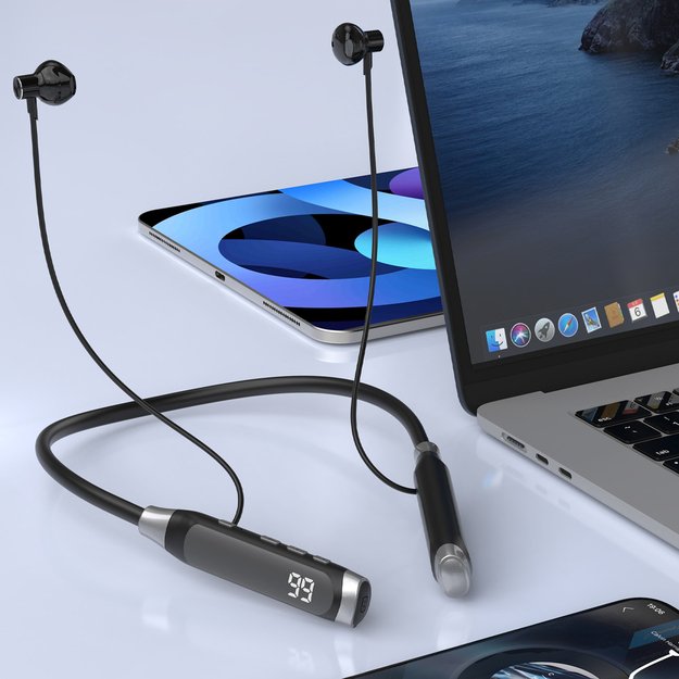 Dudao U5 Max Bluetooth Neckband Wireless Headphones - Black 5