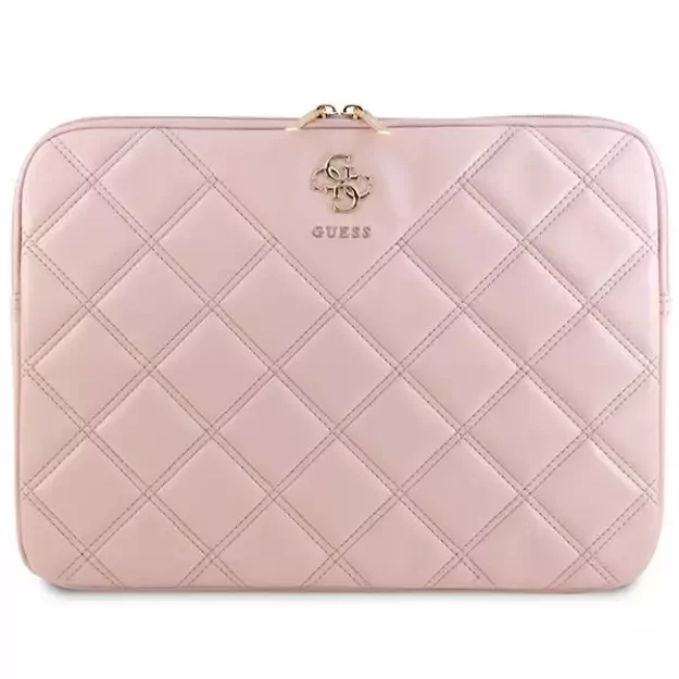 Guess Quilted 4G cover for a 14&quot  laptop - pink