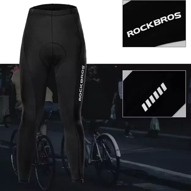 Rockbros RK2004XL breathable cycling pants with XL insert - black 2