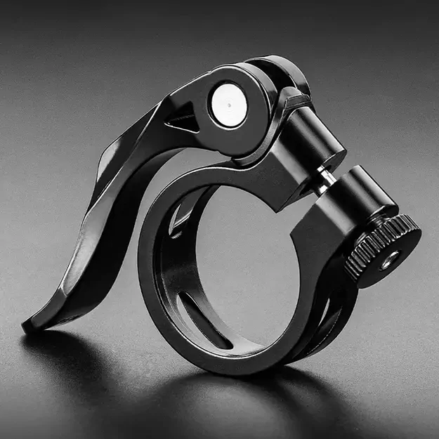 Rockbros 41210092001 bicycle seat clamp with quick release - black 7
