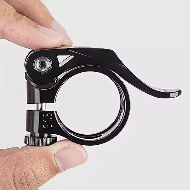 Rockbros 41210092001 bicycle seat clamp with quick release - black 8