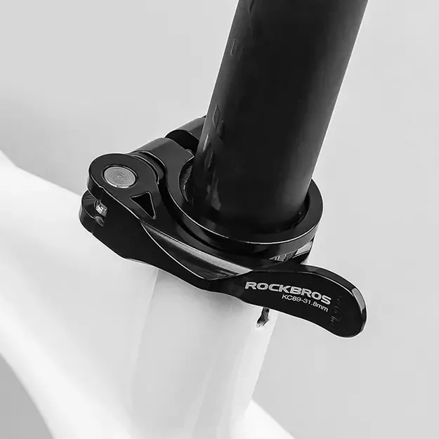 Rockbros 41210092001 bicycle seat clamp with quick release - black 2