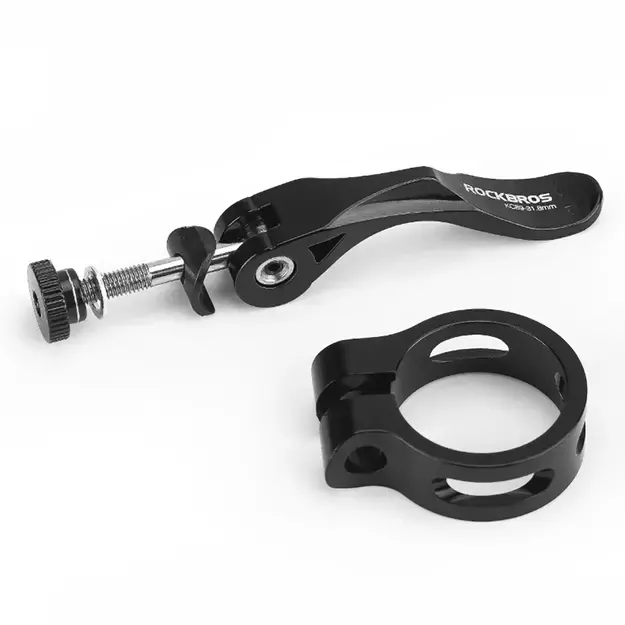 Rockbros 41210092001 bicycle seat clamp with quick release - black 6