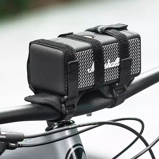 Rockbros 50210064001 bicycle strap with Velcro for Bluetooth speaker or water bottle - black 5