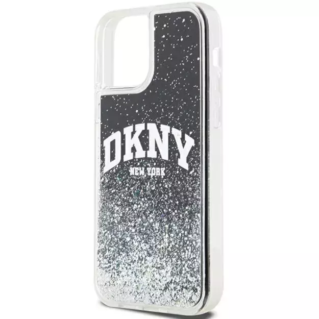 DKNY Liquid Glitter Big Logo iPhone 12 Pro/12 Case - Black 5