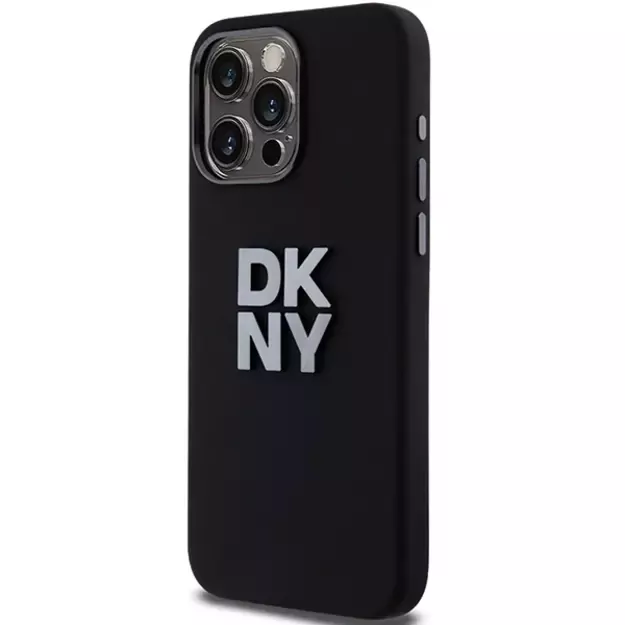 DKNY Liquid Silicone Metal Logo iPhone 15 Pro Case - Black 8
