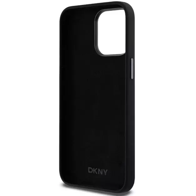 DKNY Liquid Silicone Metal Logo iPhone 15 Pro Case - Black 13