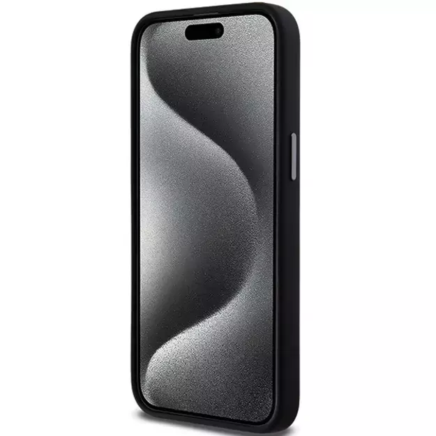 DKNY Liquid Silicone Metal Logo iPhone 15 Pro Case - Black 11