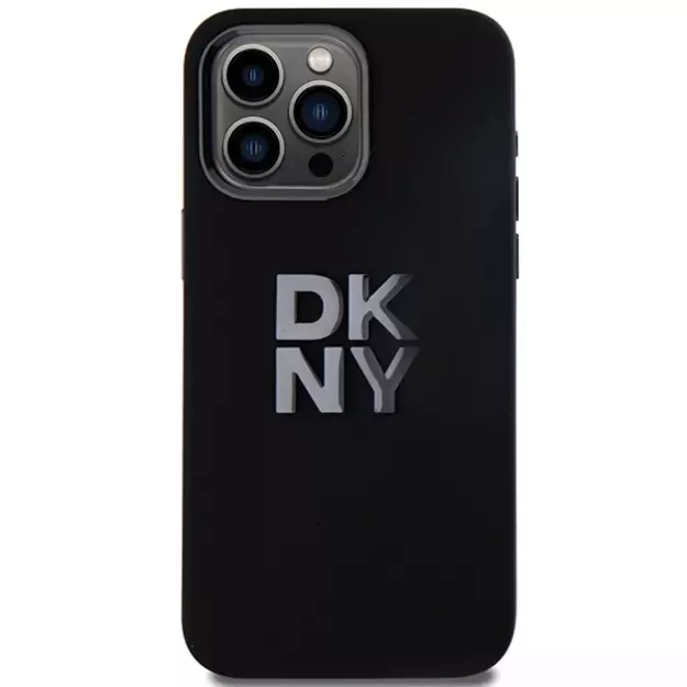 DKNY Liquid Silicone Metal Logo iPhone 15 Pro Case - Black 9